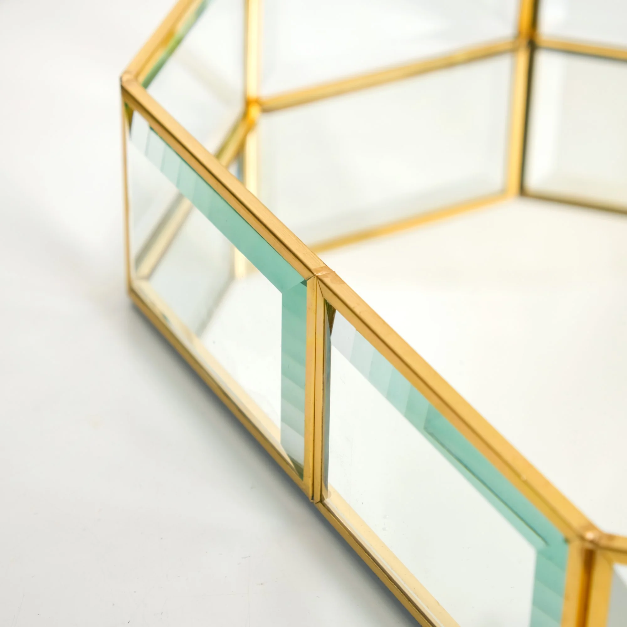 Gold Bordered Decorative Glass Tray - Image 8