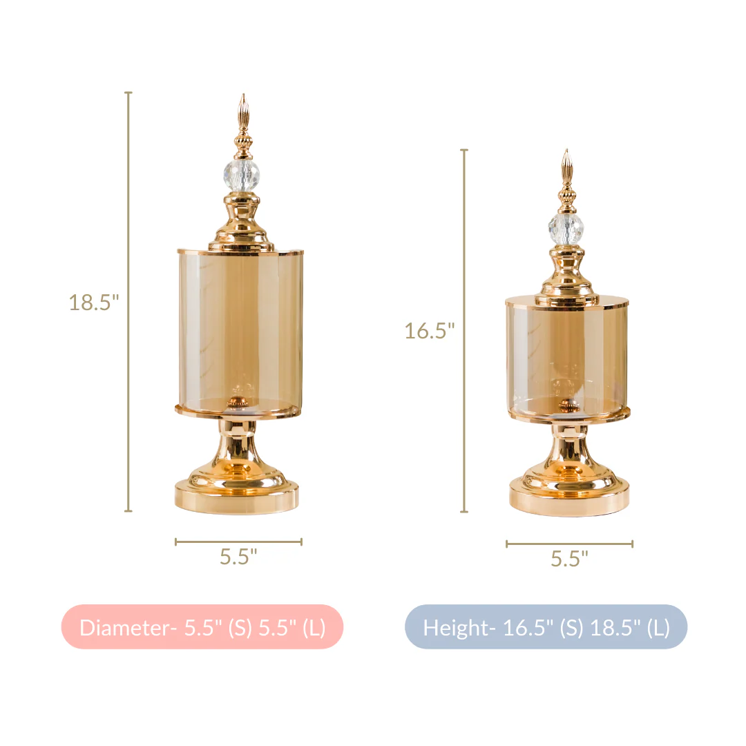 Gold Decor Jars Set Of 2 - Image 7