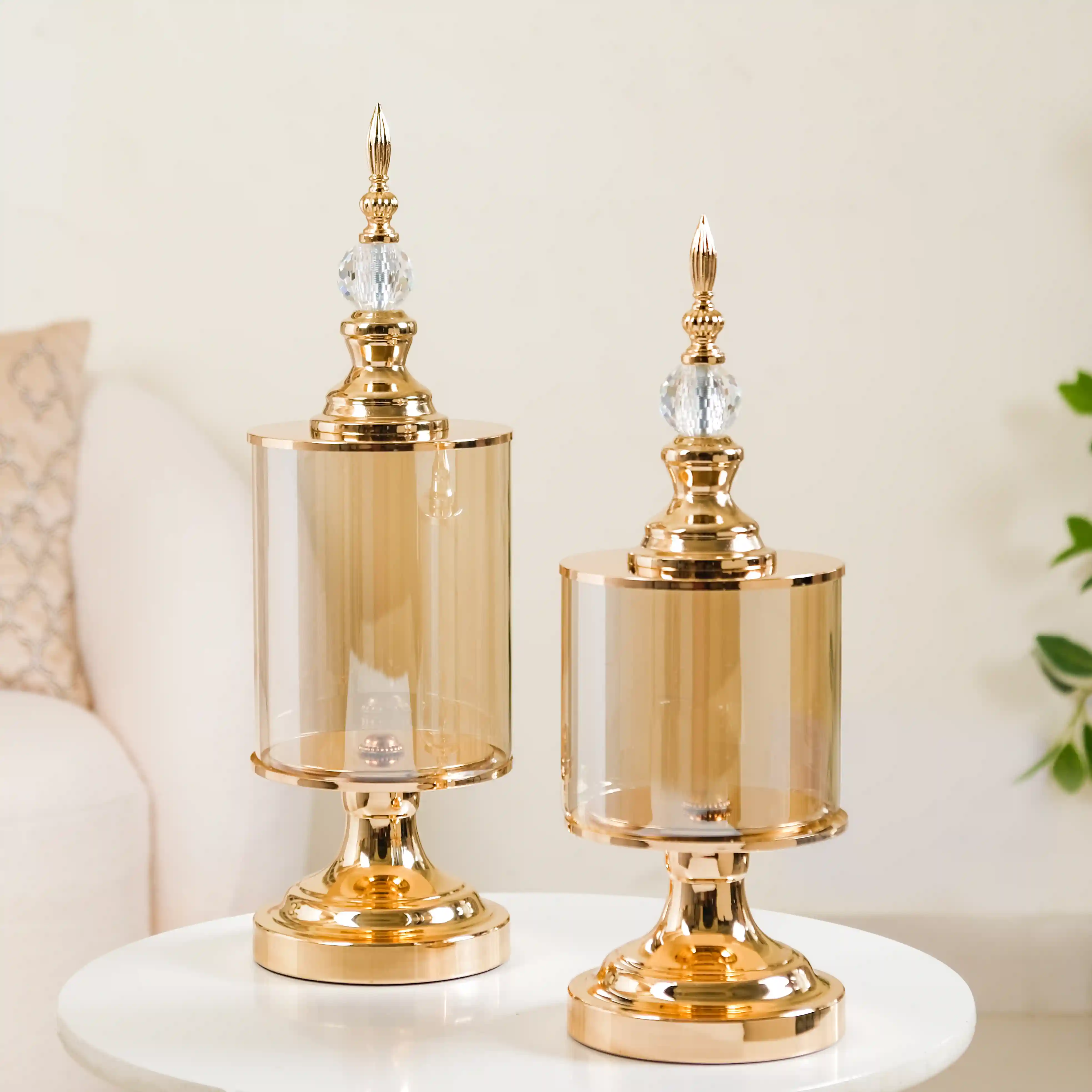 Gold Decor Jars Set Of 2 - Image 9