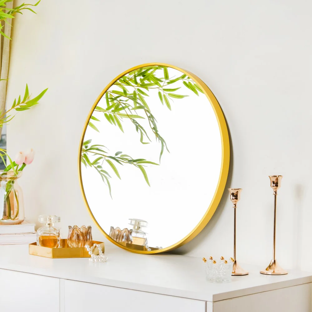 Gold Decorative Round Wall Mirror 19 Inch - Image 7