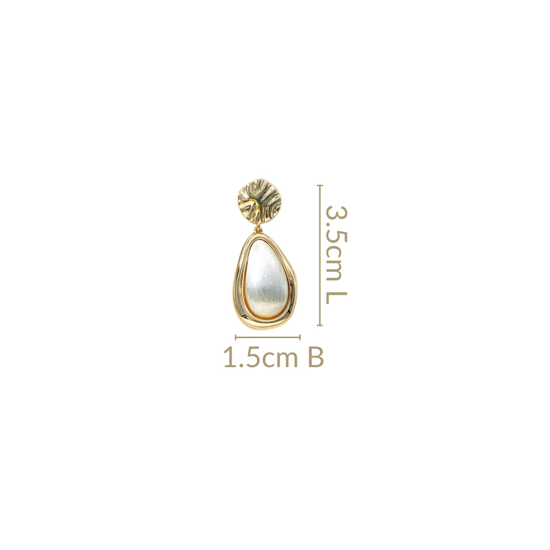 Gold Drizzle Drops Dangler Earrings - Image 3
