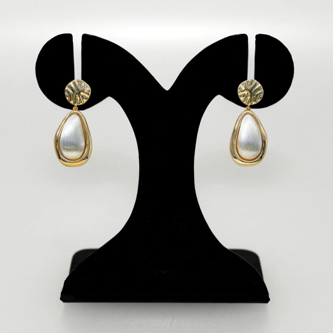 Gold Drizzle Drops Dangler Earrings - Image 6