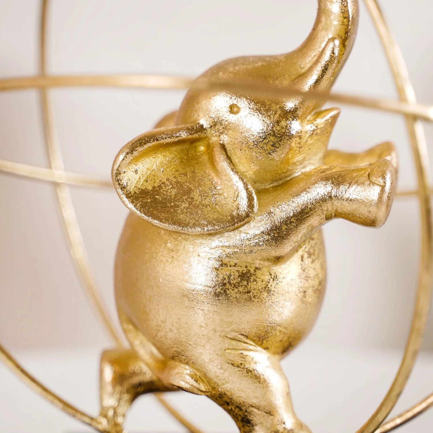 Gold Elephant Globe Accent - Image 2