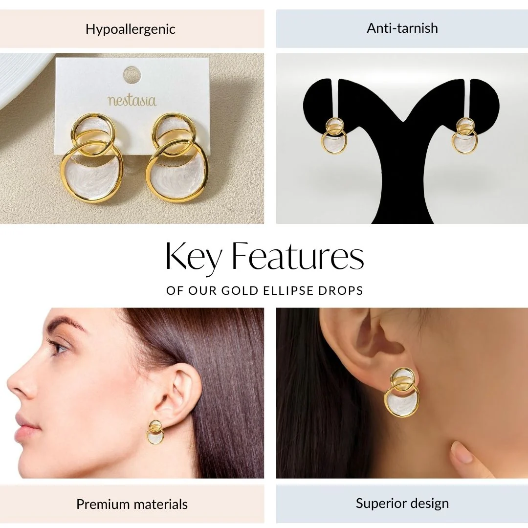 Gold Ellipse Drops - Image 4