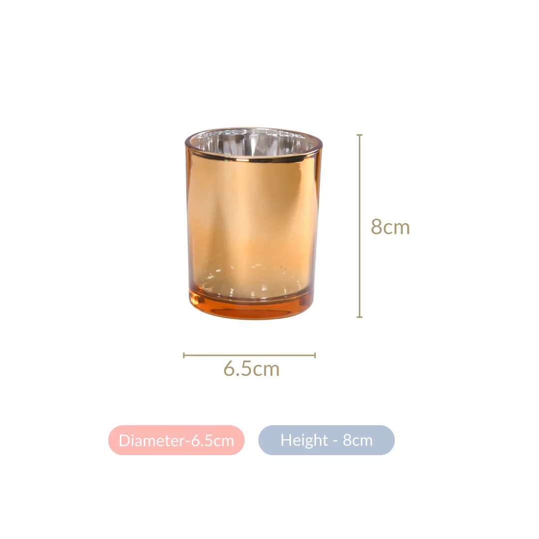 Gold Glass Votive Candle Holder Set Of 4 - Image 10