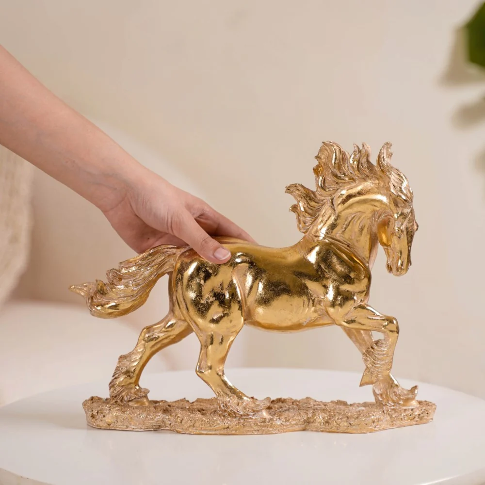 Gold Horse Decor Sculpture - Image 3