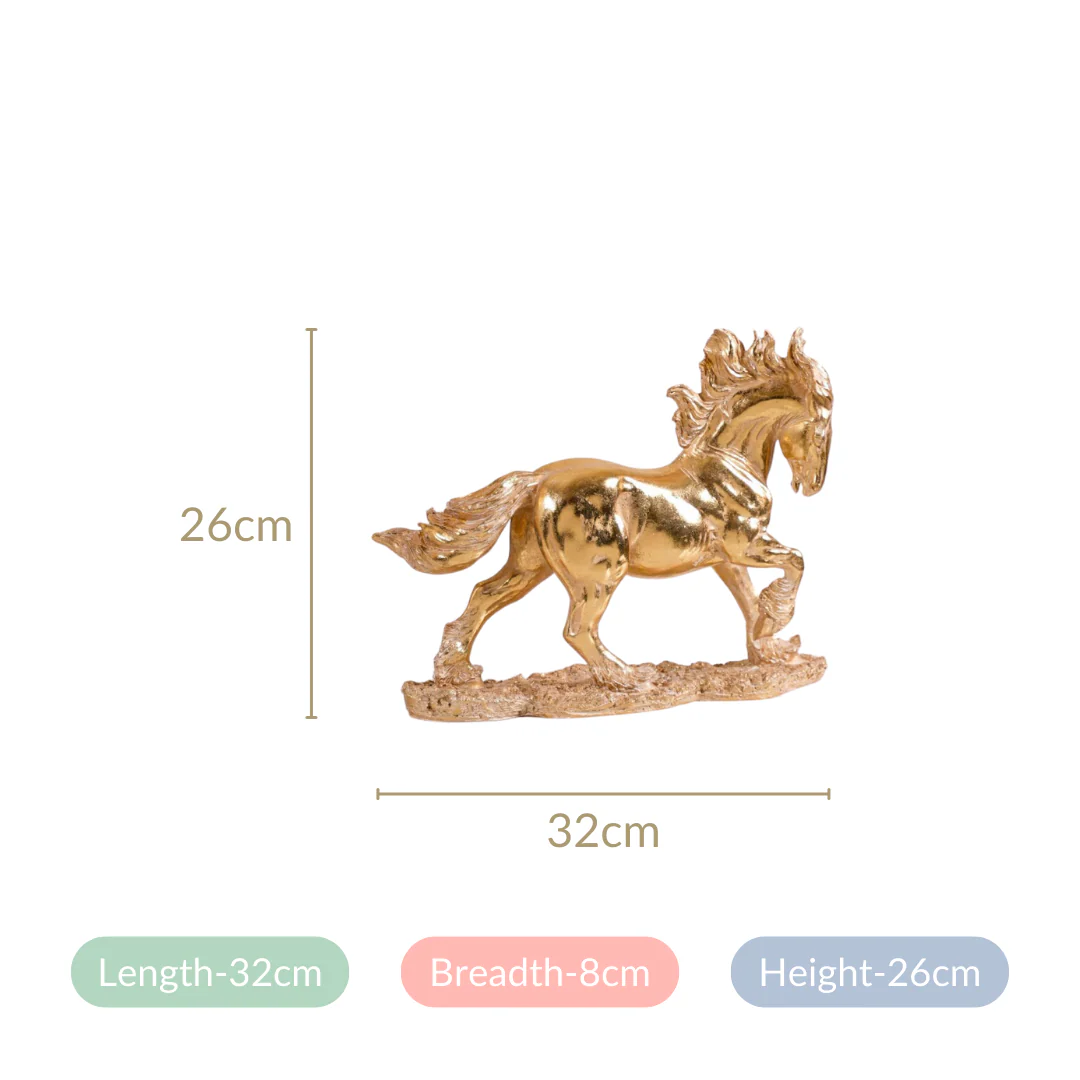 Gold Horse Decor Sculpture - Image 7