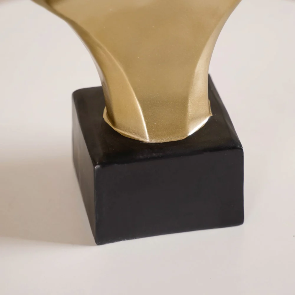 Gold Lion Head Bust Statue - Image 10