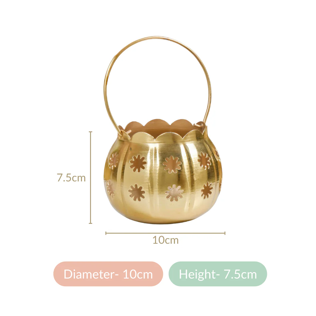Gold Metal Votive Holder Set Of 2 - Image 7