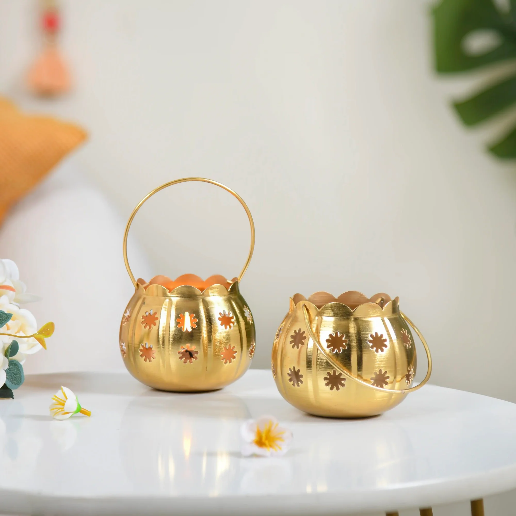 Gold Metal Votive Holder Set Of 2 - Image 8