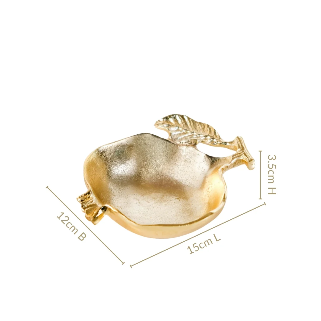 Gold Pomegranate Dry Fruits Bowl Set Of 2 - Image 4
