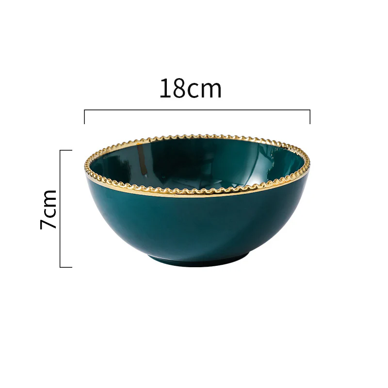 Gold Rim Salad Bowl 800 ml - Image 10