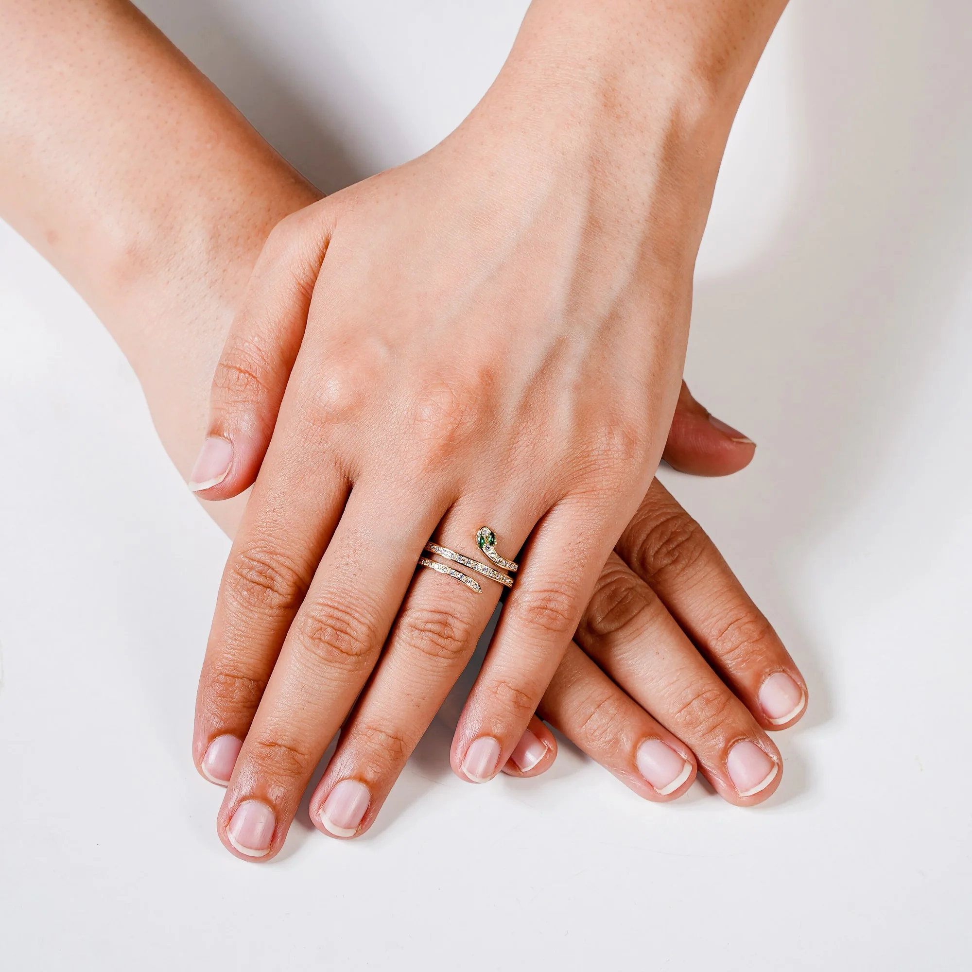 Gold Serpentine Statement Ring - Image 2