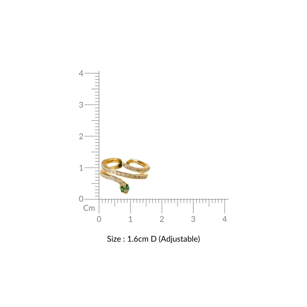 Gold Serpentine Statement Ring - Image 3