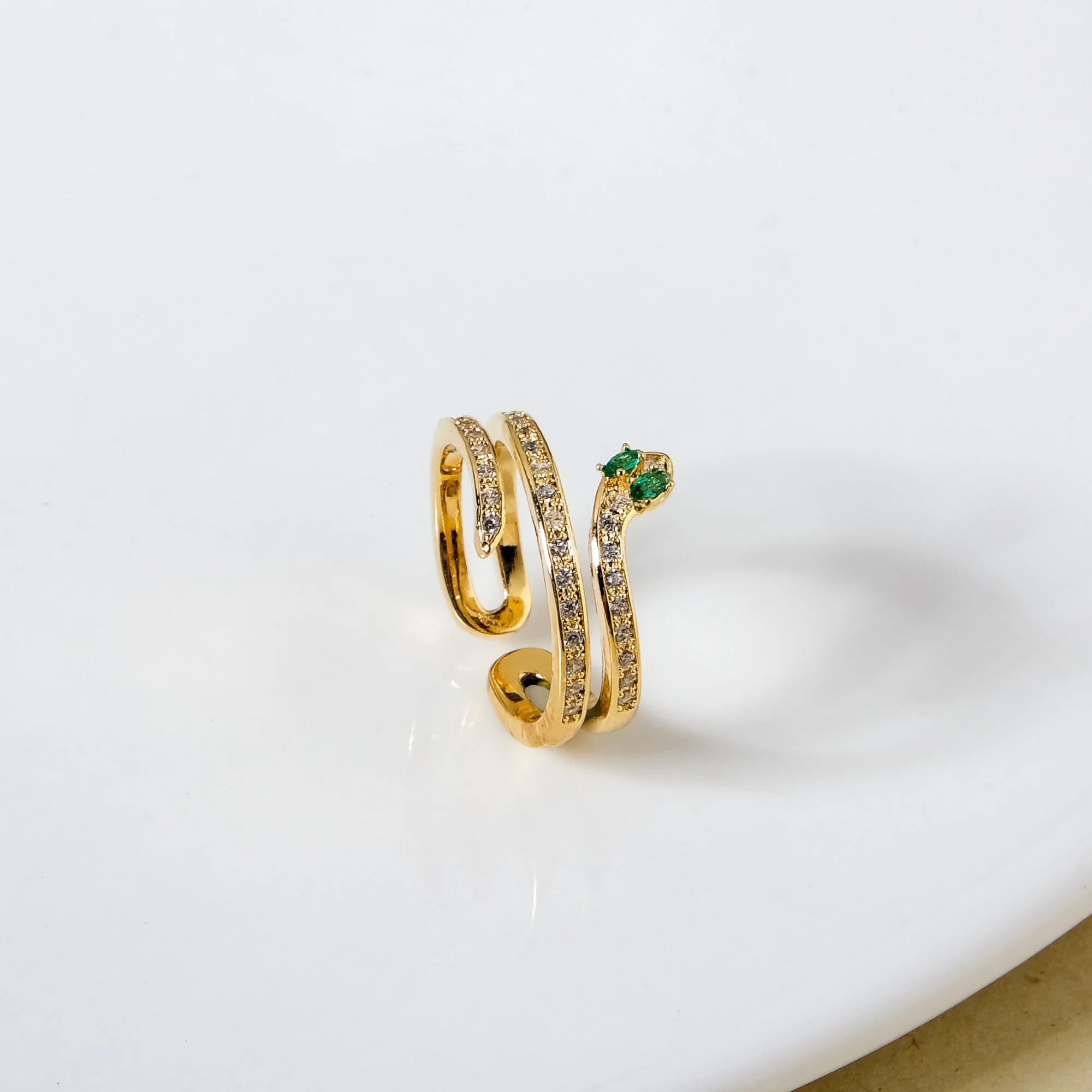 Gold Serpentine Statement Ring - Image 5