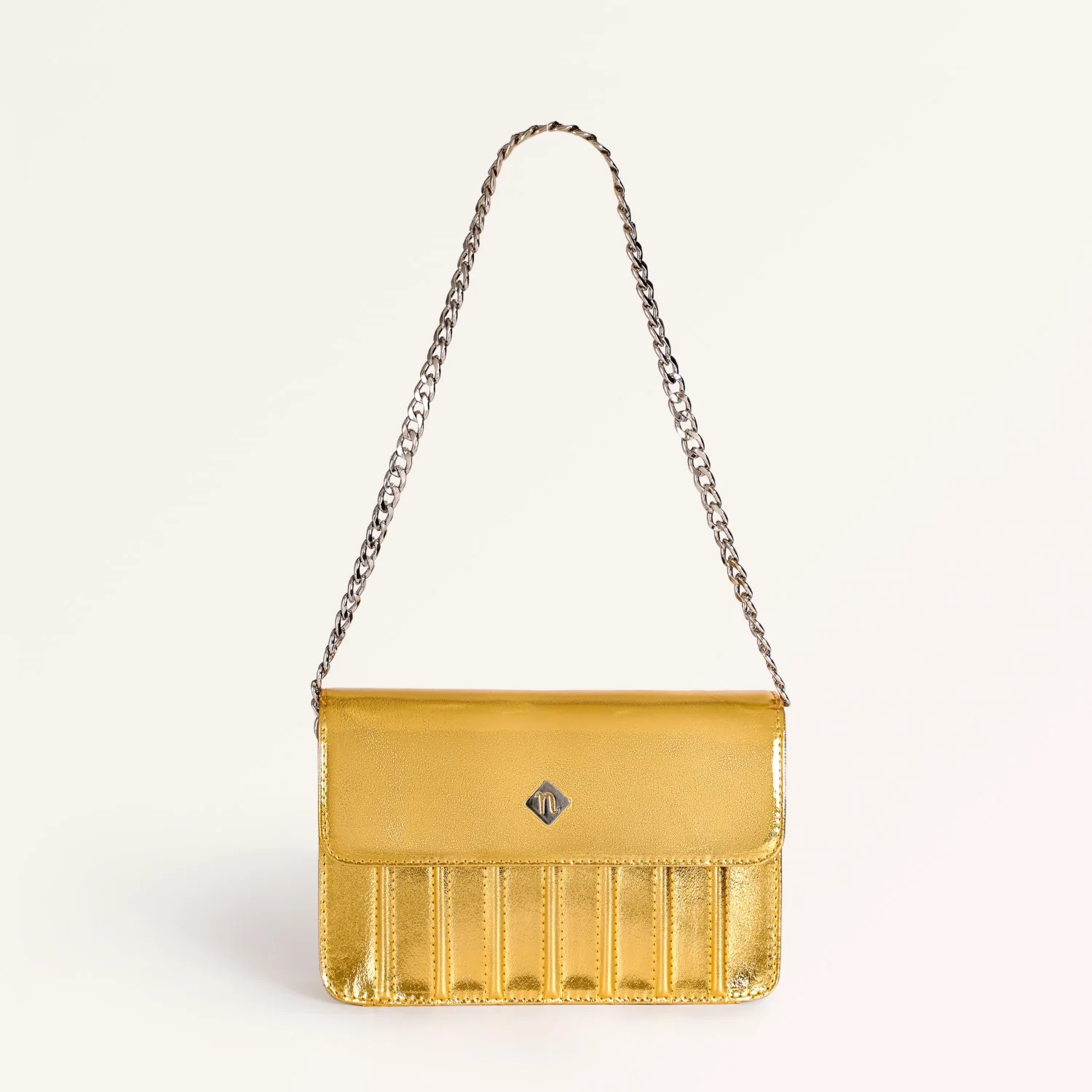 Gold Sheen Shoulder Bag - Image 7