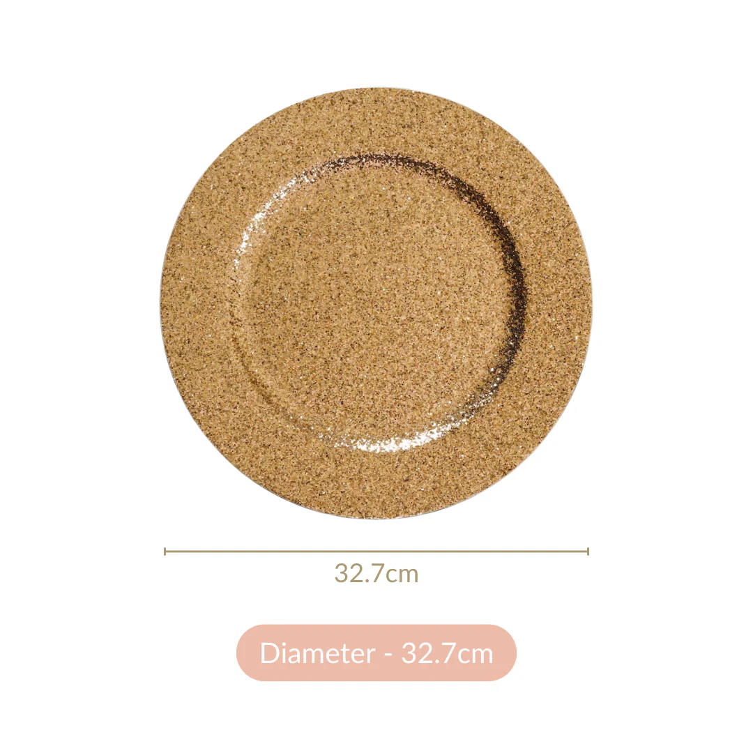 Gold Shimmer Charger Plate Set Of 6 13 Inch - Image 6