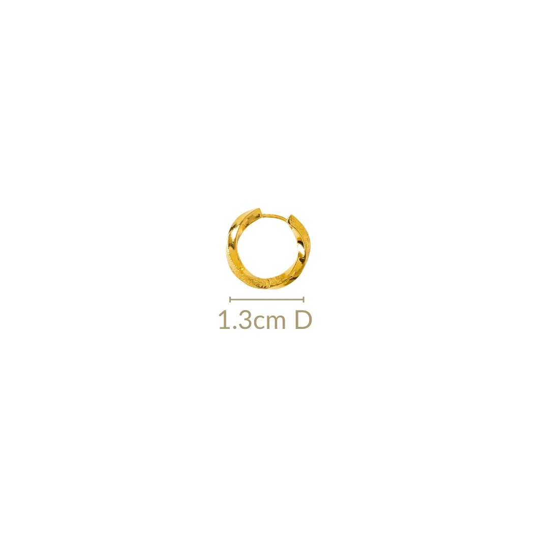 Gold Swirl Hoops - Image 3