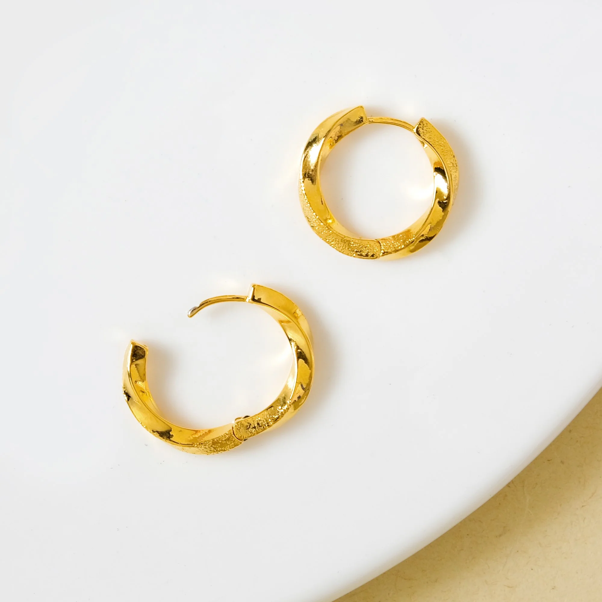 Gold Swirl Hoops - Image 5