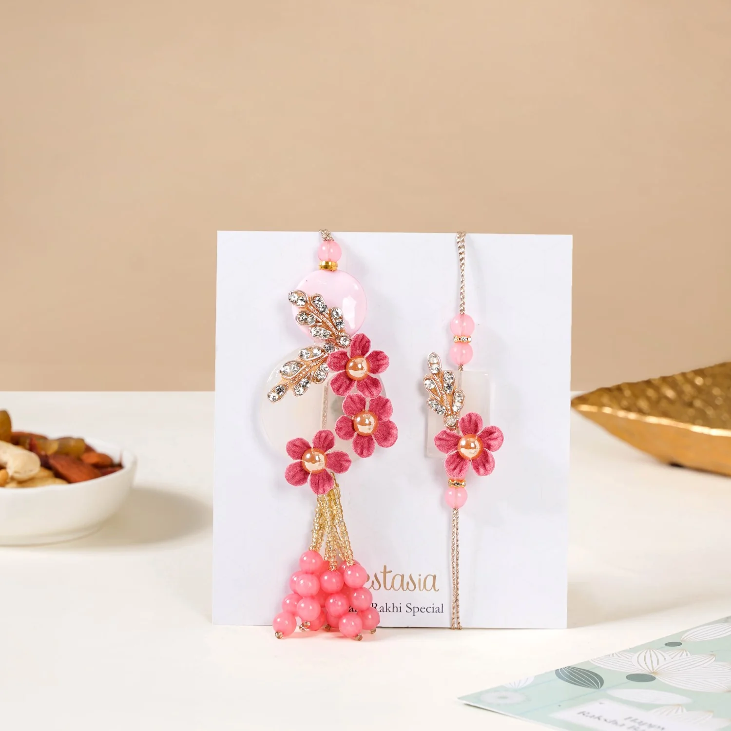 Gold Tray Rakhi Lumba Gift Hamper - Image 3