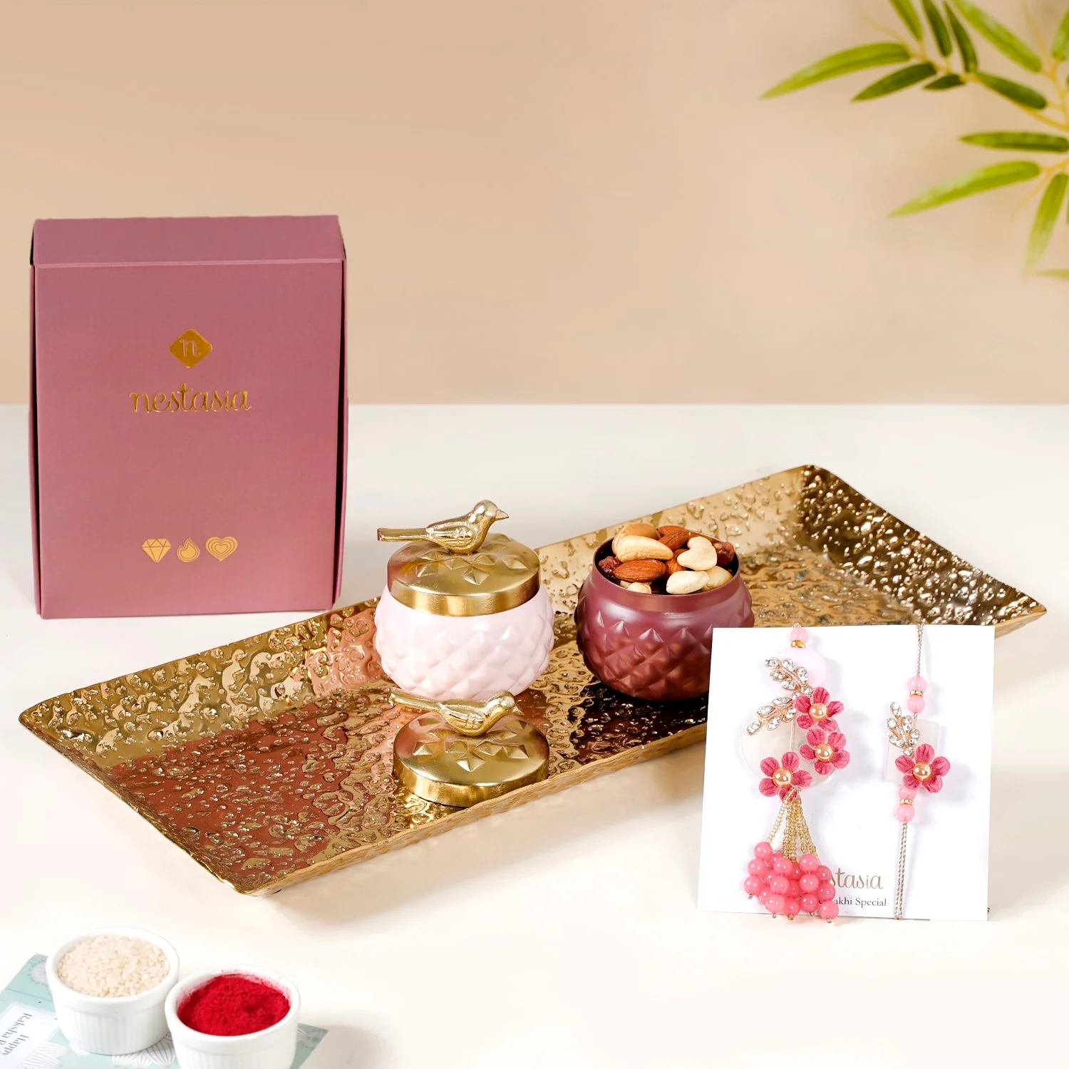 Gold Tray Rakhi Lumba Gift Hamper - Image 6