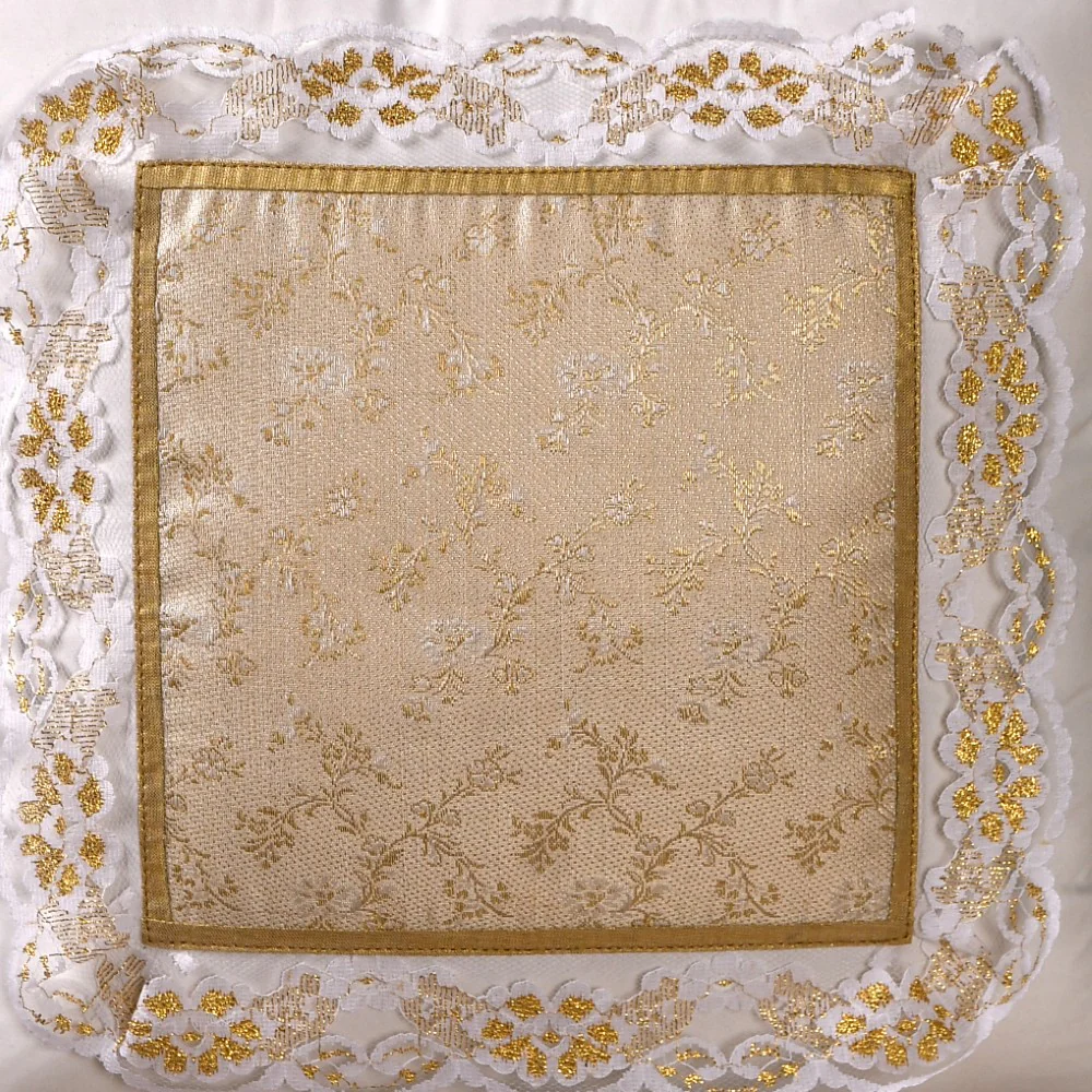 Gold Zari Floral Cushion Cover Set Of 2 - Image 7
