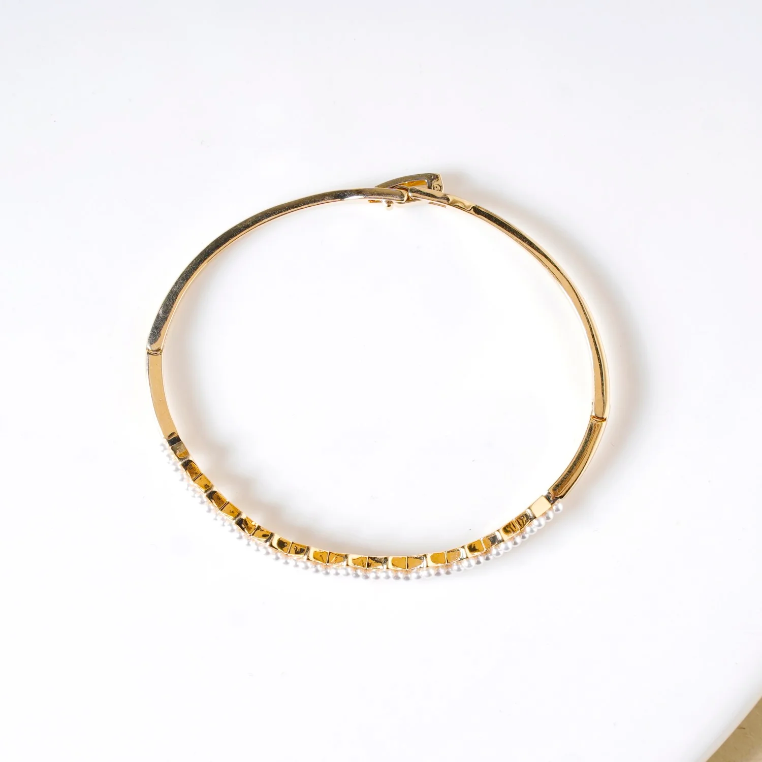 Gold Zigzag Pearl Bracelet - Image 6