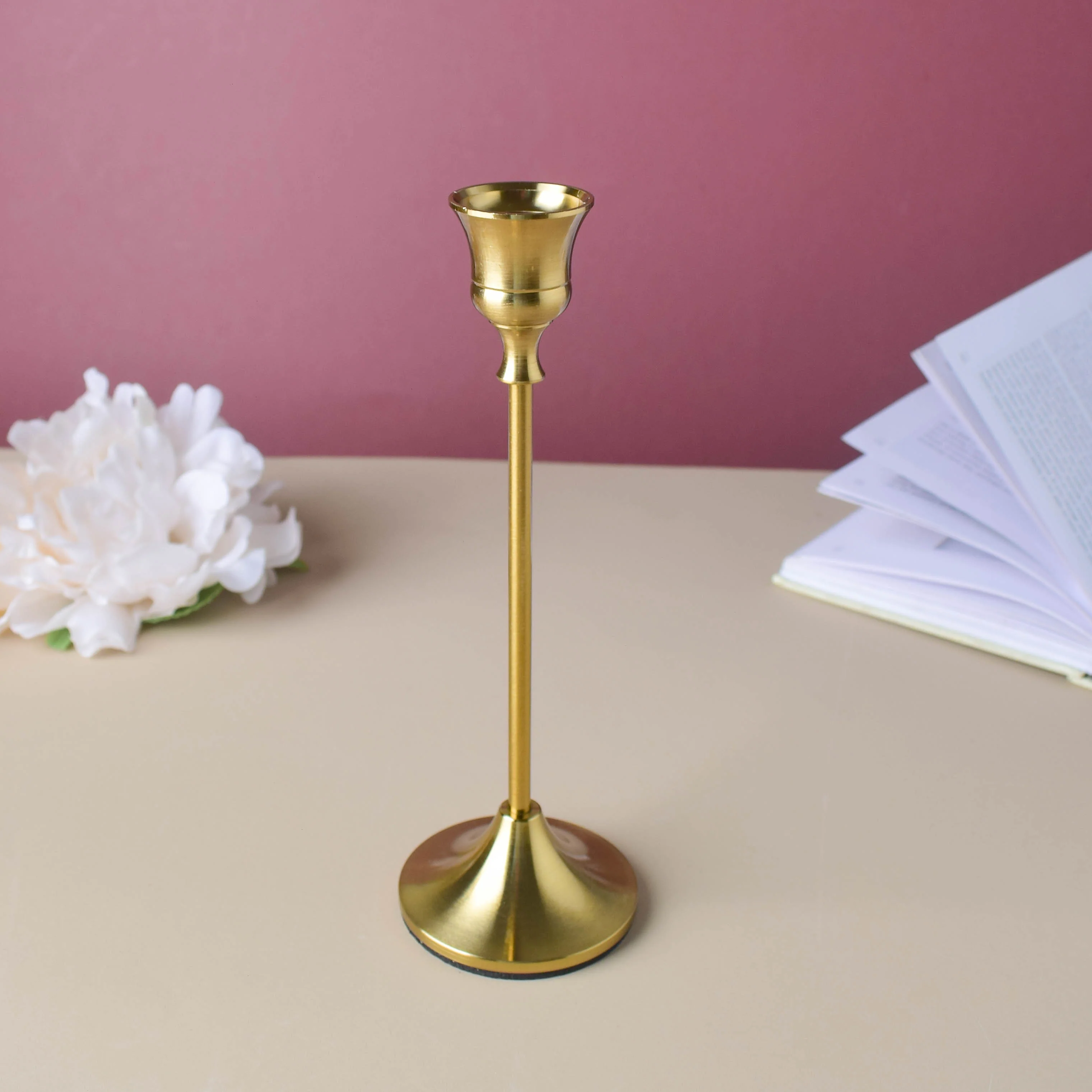 Golden Candle Stand Set Of 3 - Image 7