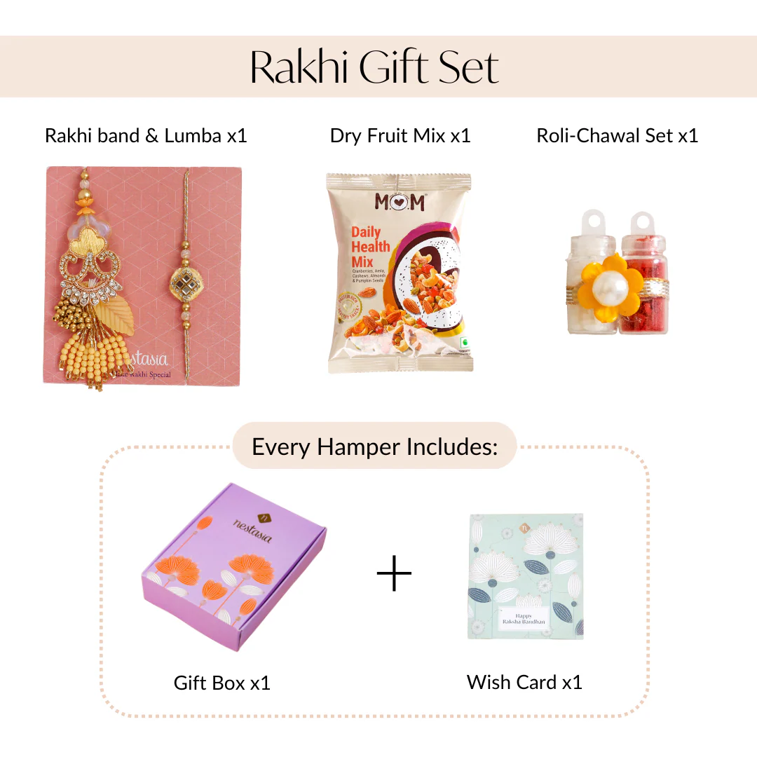 Golden Glow Rakhi Lumba Gift Set - Image 4
