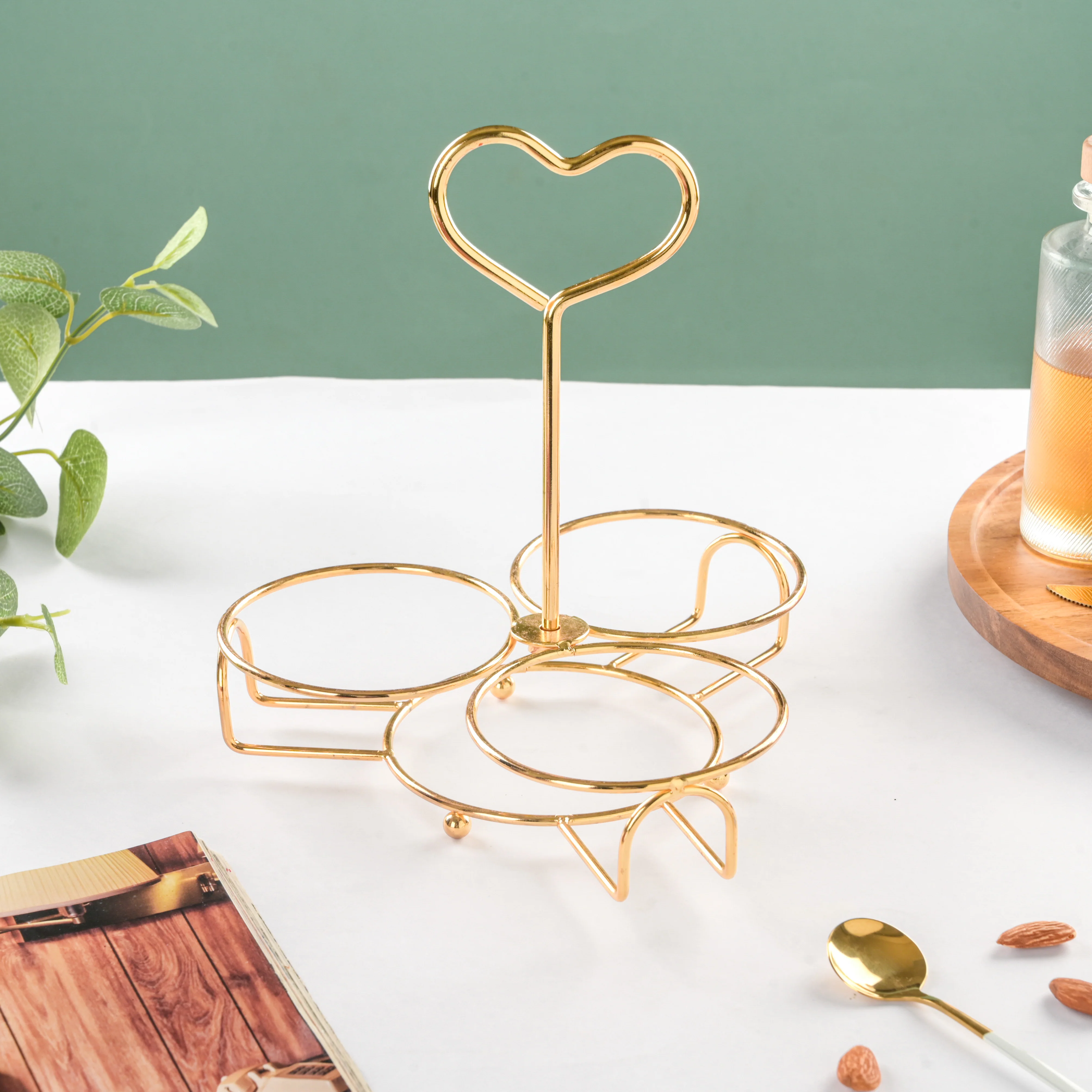 Golden Heart Transparent Jars With Stand Set Of 4 200ml - Image 10