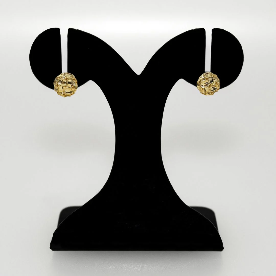 Golden Minimalist Geometric Studs - Image 6