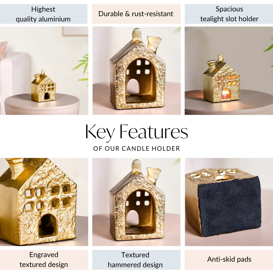 Golden Nest Mini House Tealight Holder - Image 5