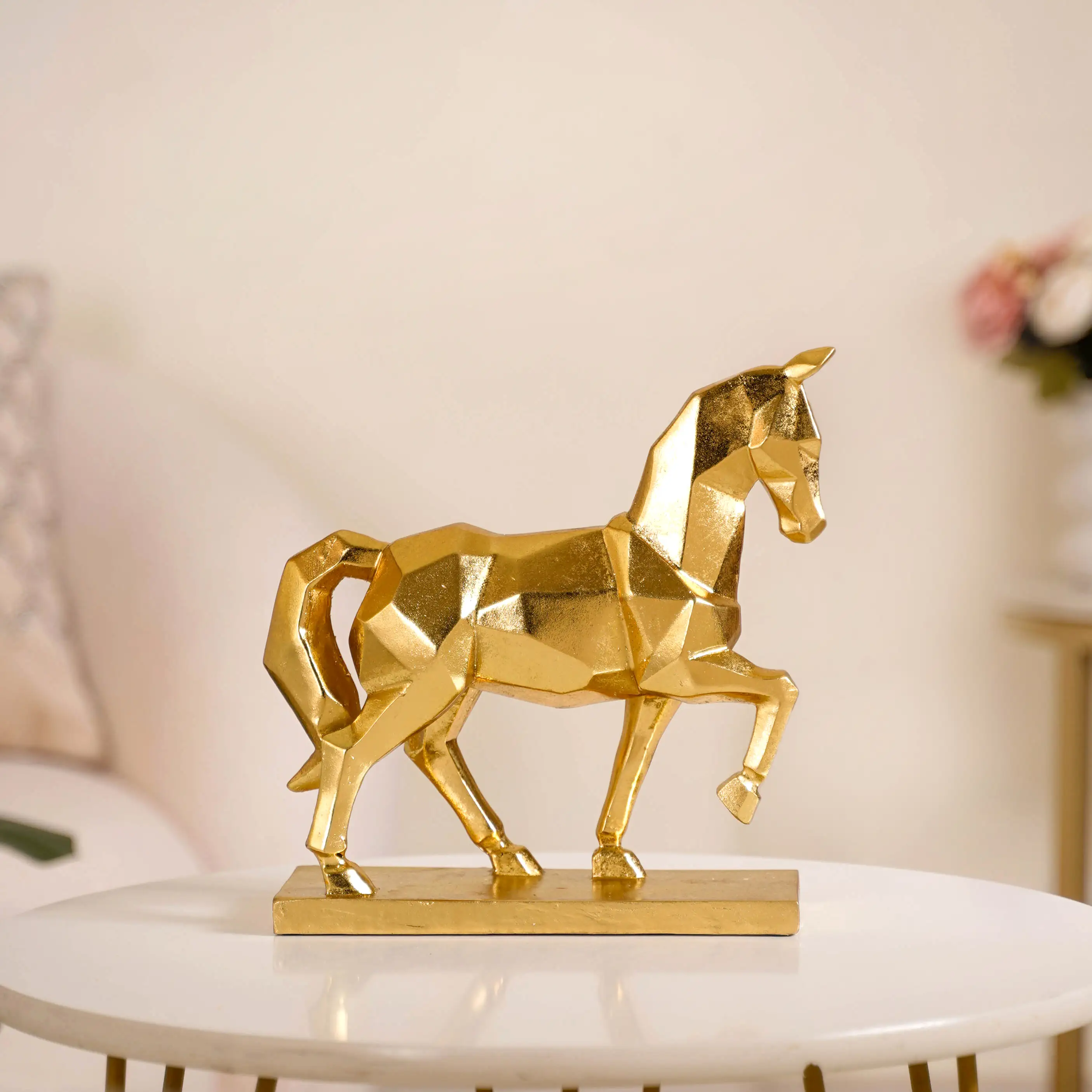 Golden Trotting Horse Decor - Image 2