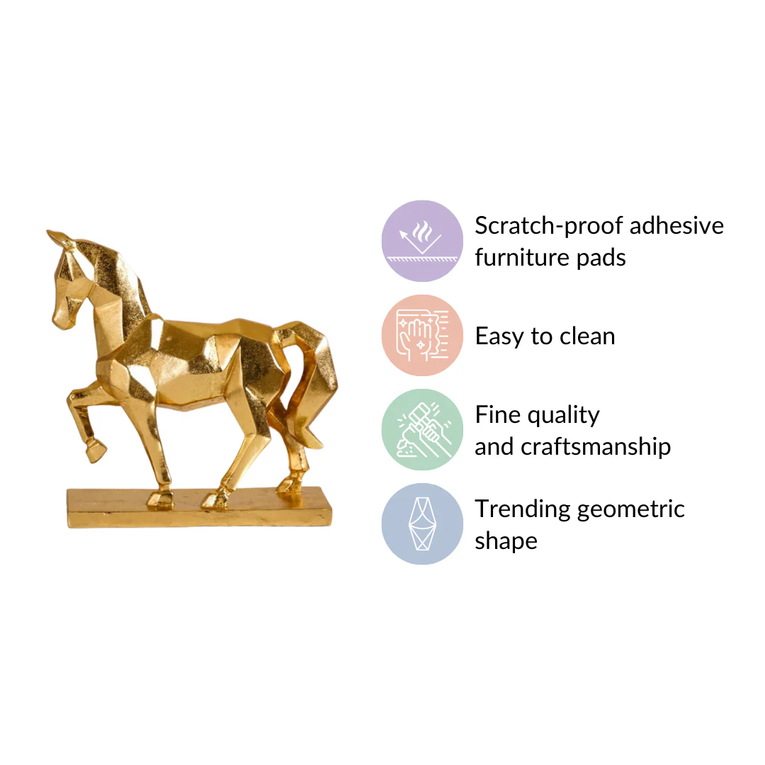 Golden Trotting Horse Decor - Image 5