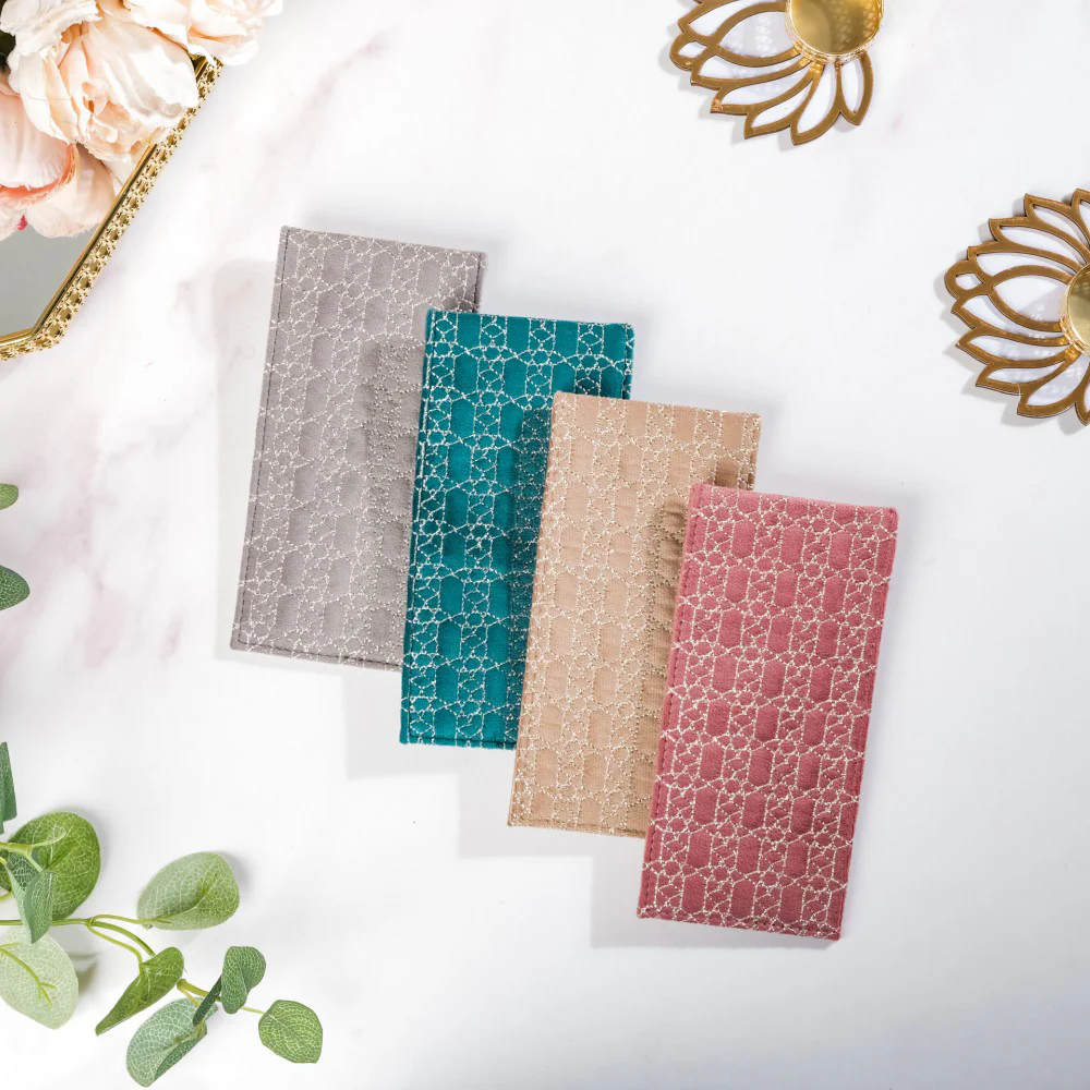 Golden Velvet Money Envelope Set Of 4 7x3 Inch - Image 3