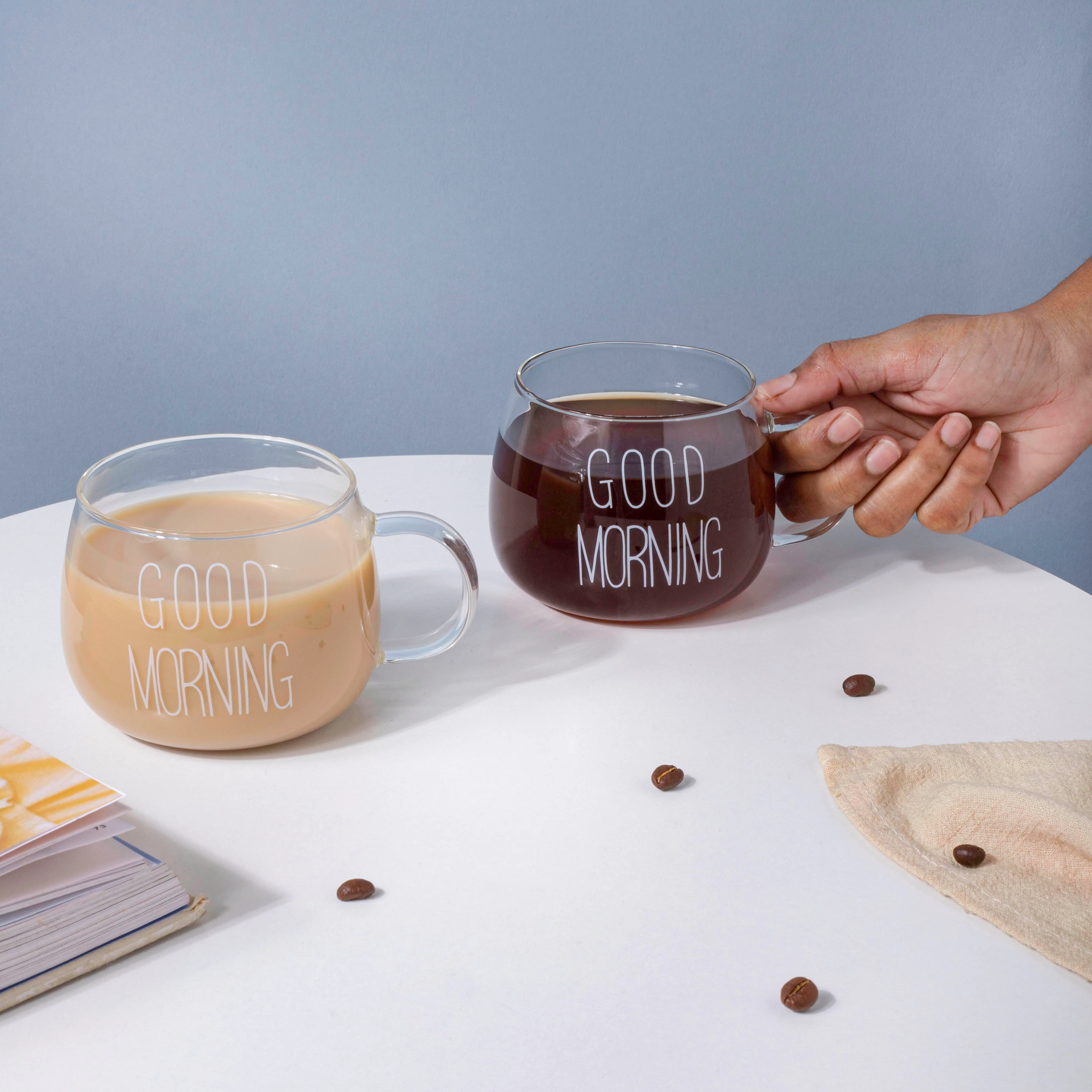Good Morning Tea Cup Set of 2 White - Image 4