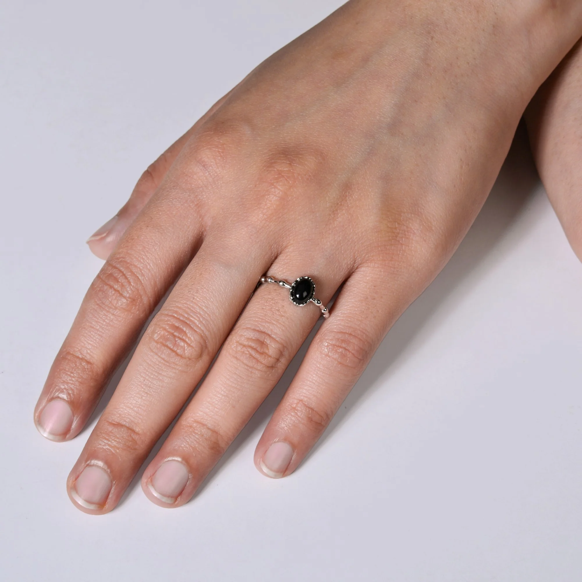 Gothic Glam Silver Statement Ring - Image 2