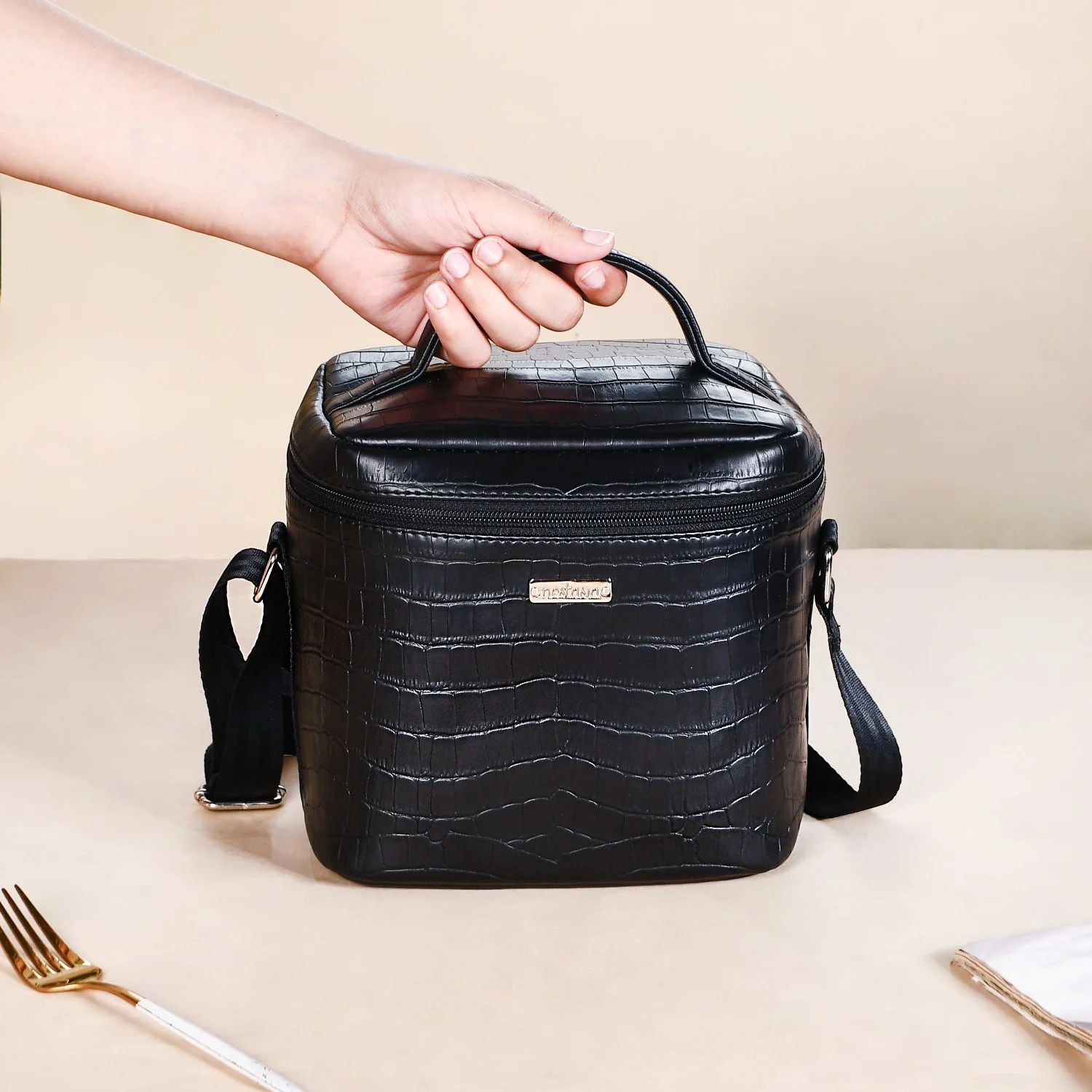 Gourmet Carry Lunch Bag Lunch Box Set Black - Image 2