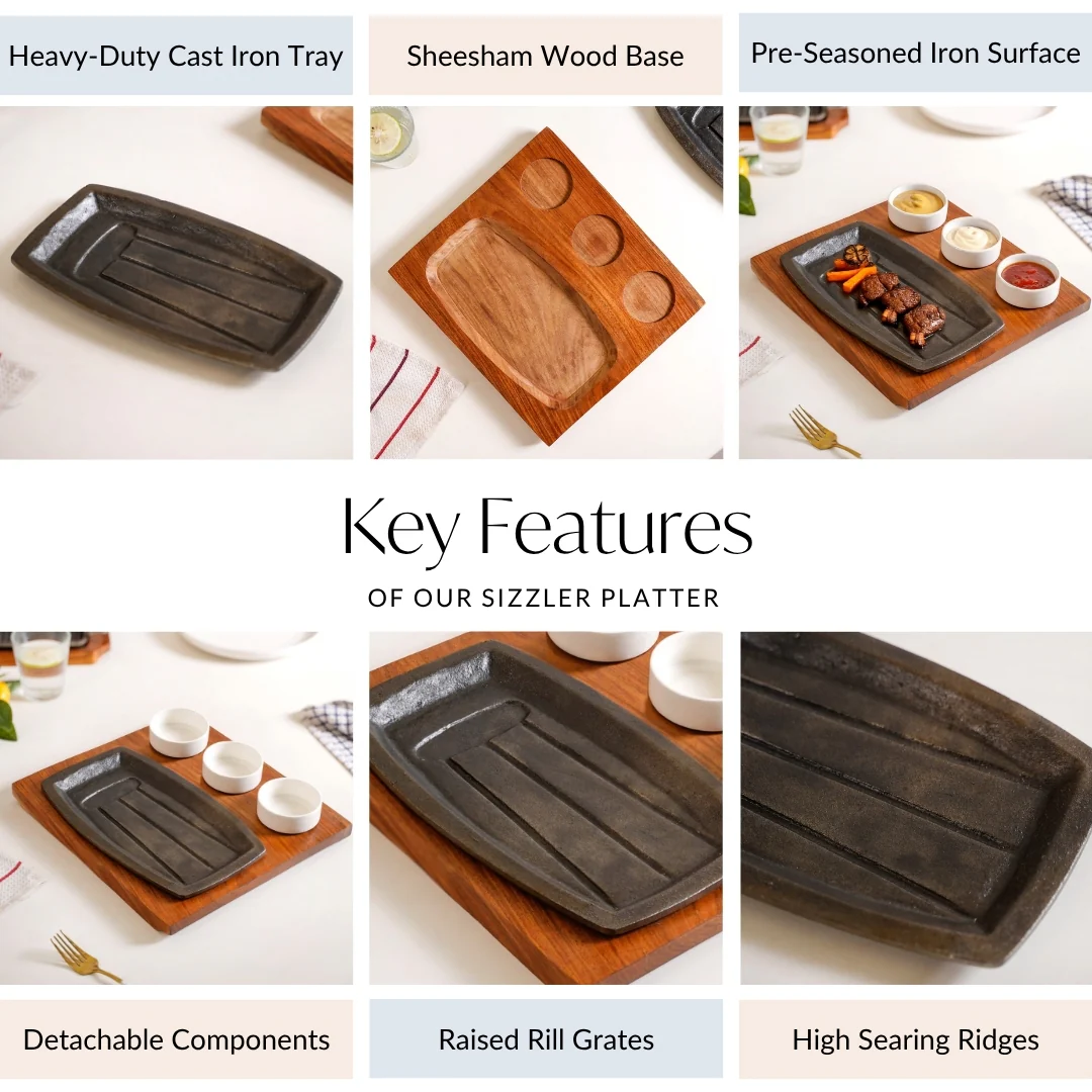 Gourmet Sizzler Plate And Ceramic Bowl Set - Image 5
