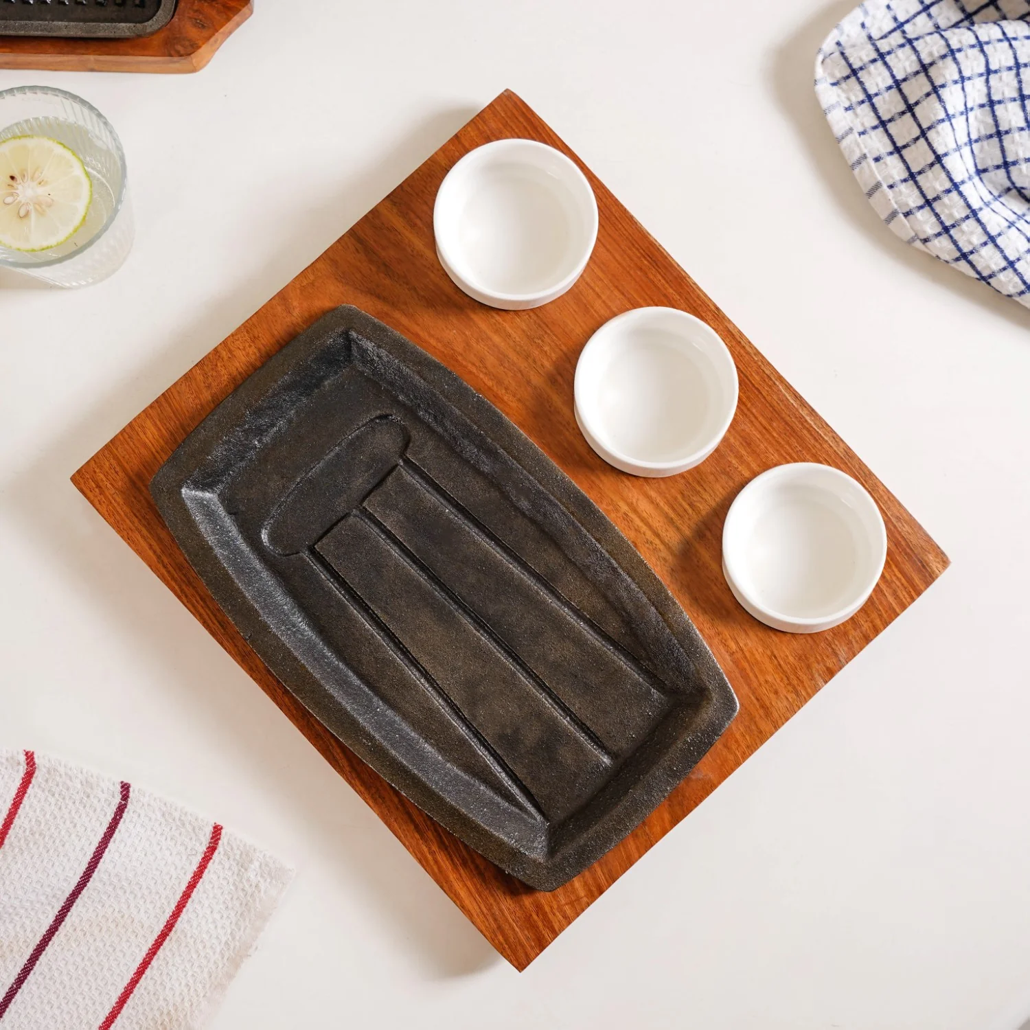 Gourmet Sizzler Plate And Ceramic Bowl Set - Image 8