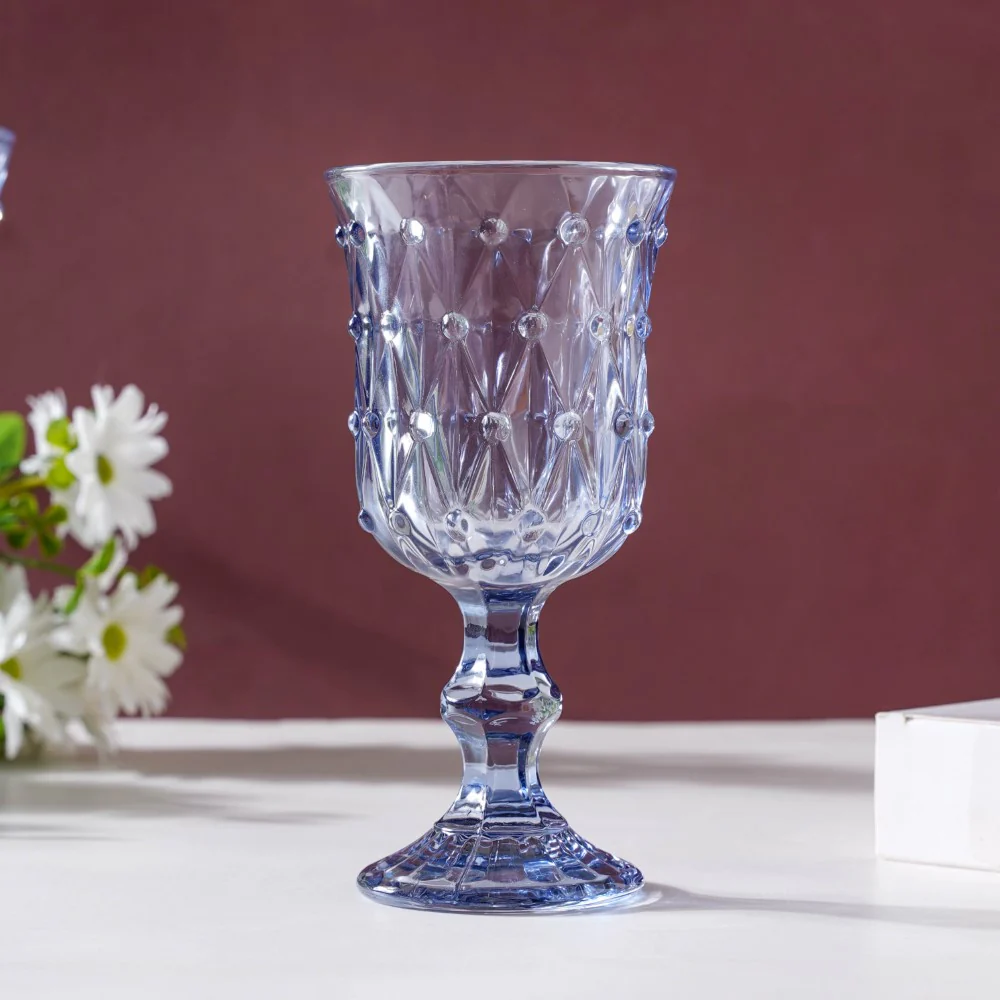 Grande Crystal Wine Glass Blue Set Of 6 300ml - Image 3