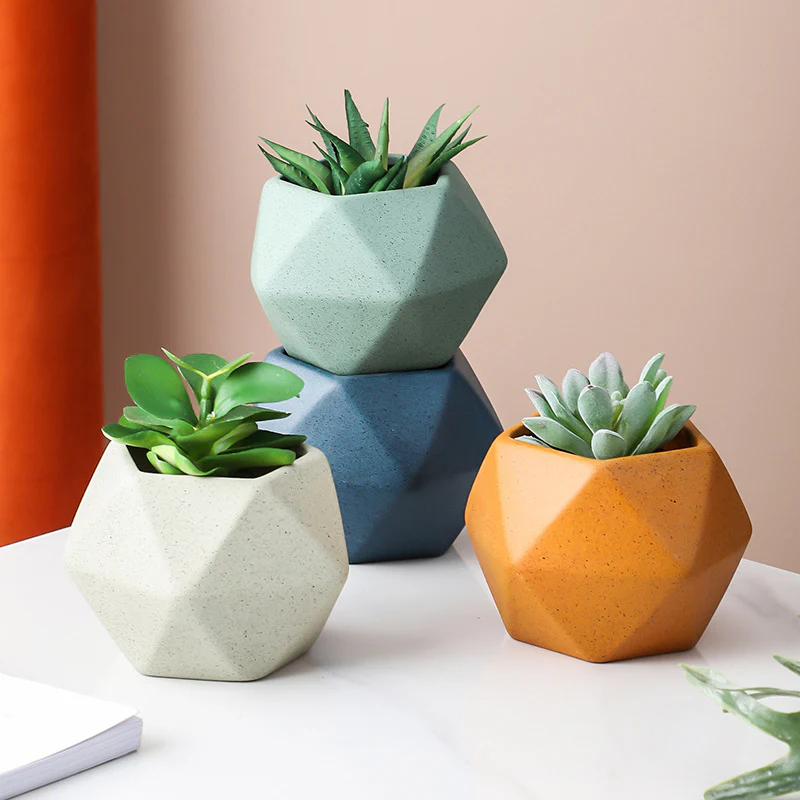 Green Abstract Plant Pot - Image 9