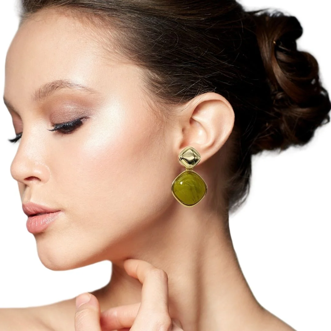Green And Gold Rhombus Drops - Image 5