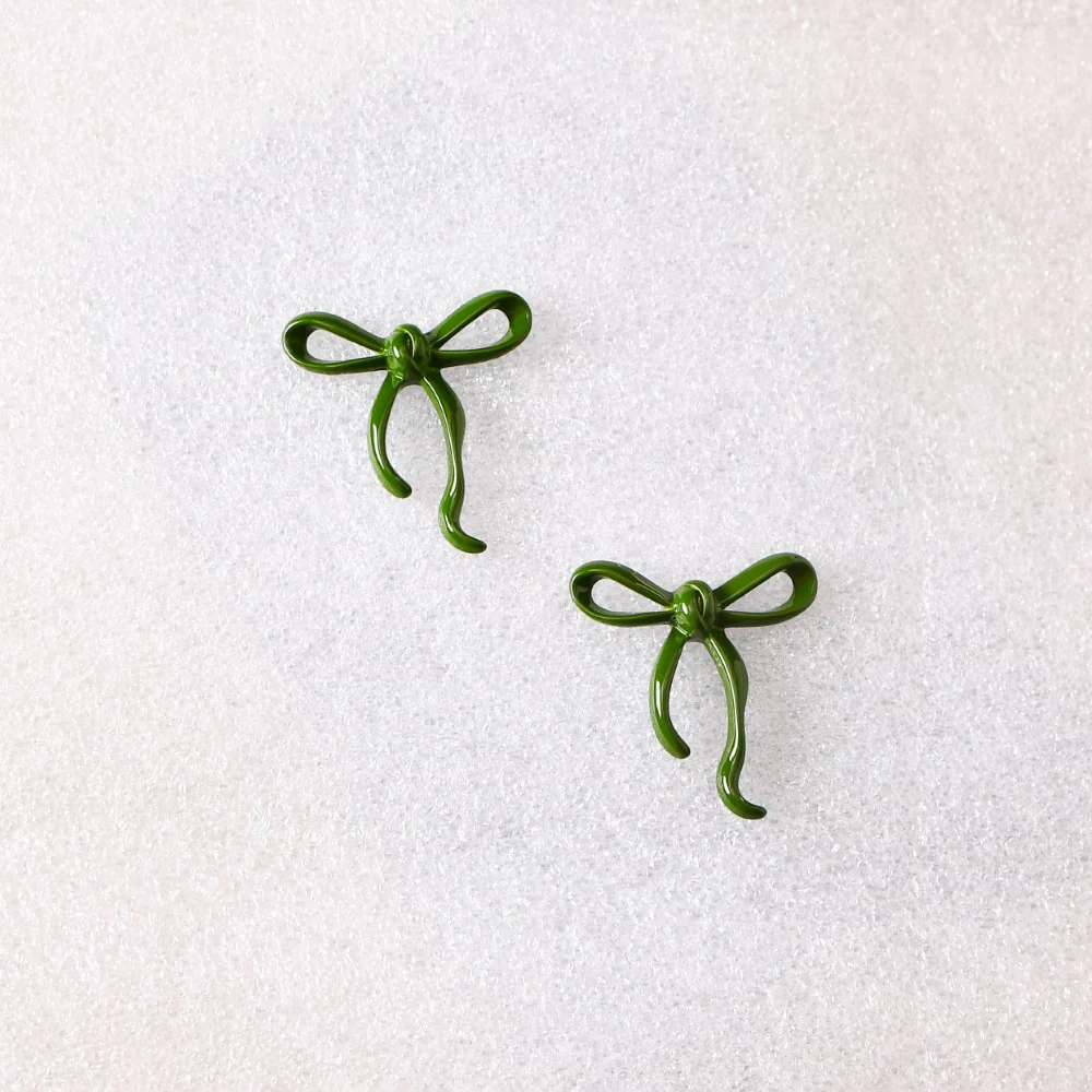 Green Bow Studs - Image 6