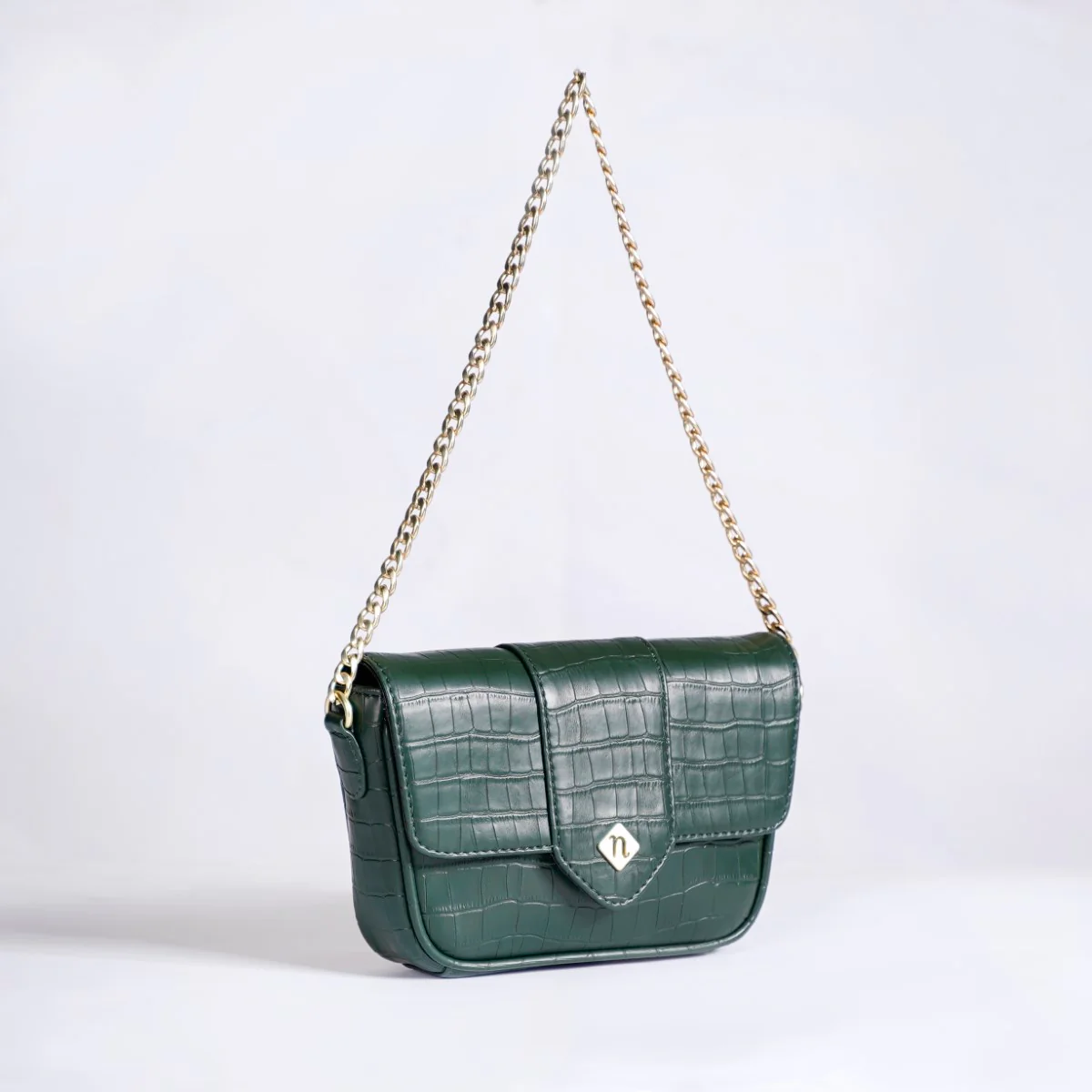 Croco Go-To Outing Bag Green - Image 15