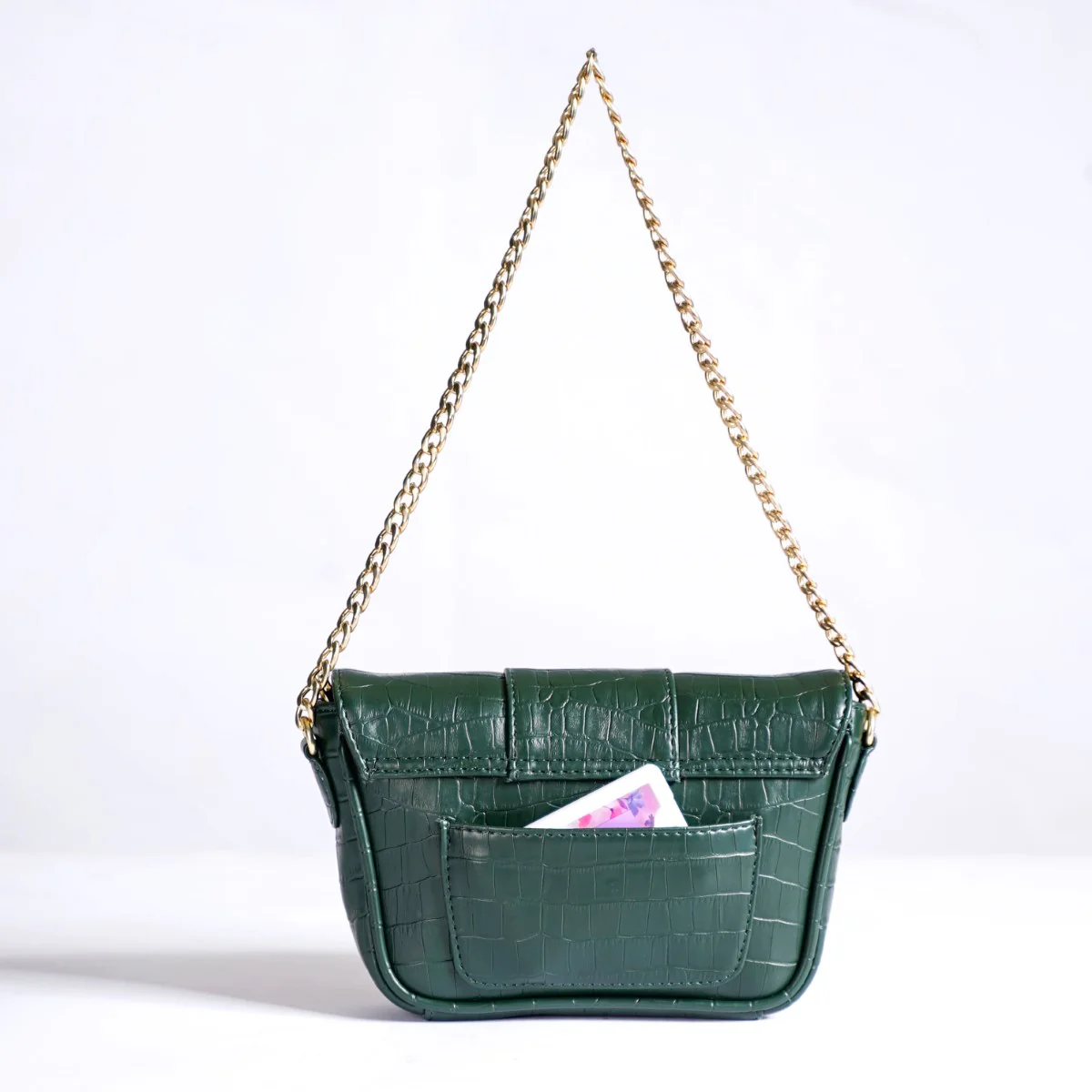 Croco Go-To Outing Bag Green - Image 9
