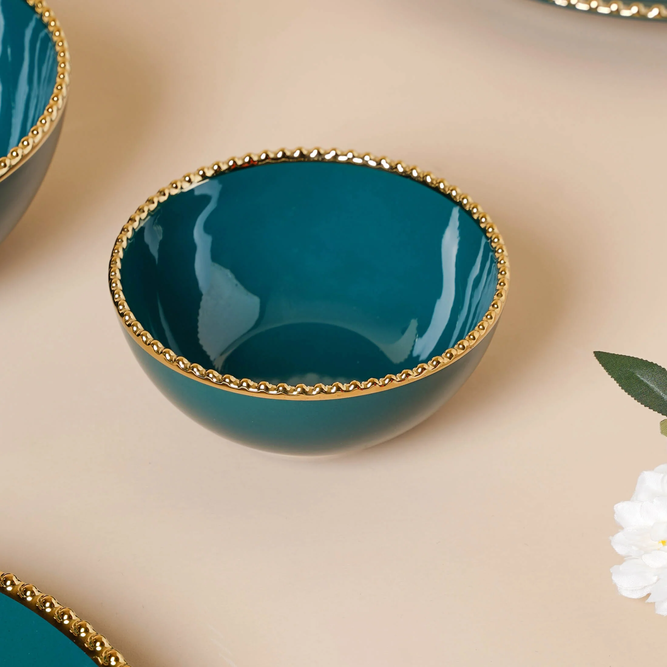Green Elysian 21 Piece Dinner Set For 6 - Image 12
