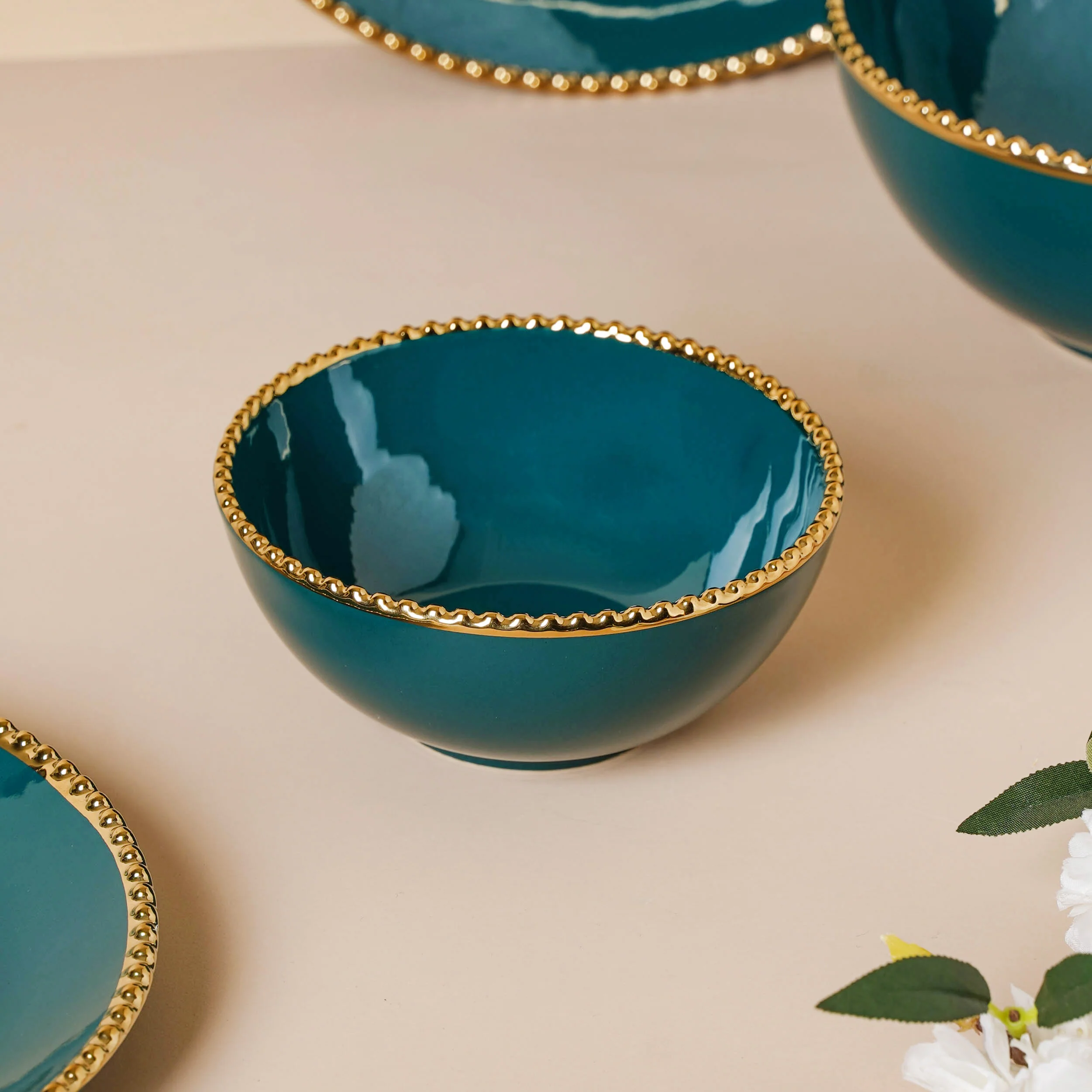 Green Elysian 21 Piece Dinner Set For 6 - Image 13