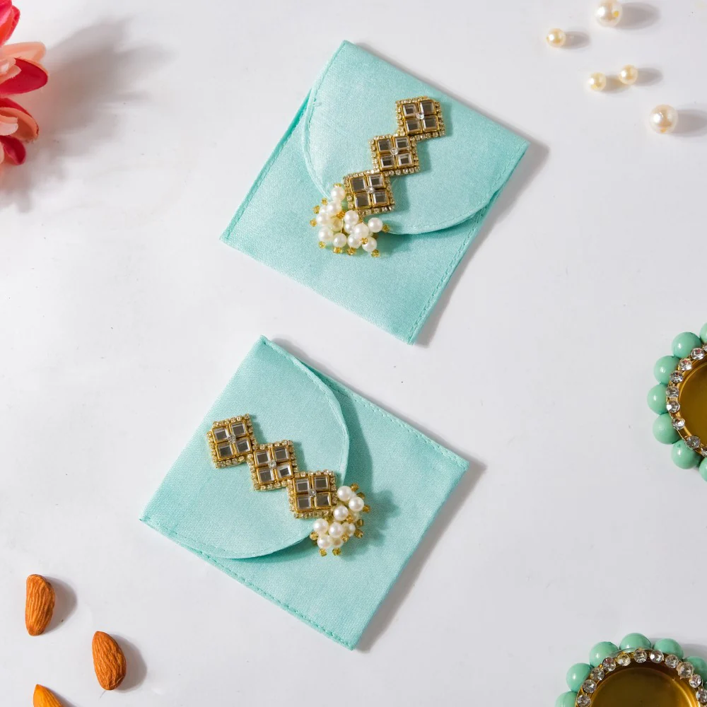 Green Festive Envelope Set Of 2 - Image 3