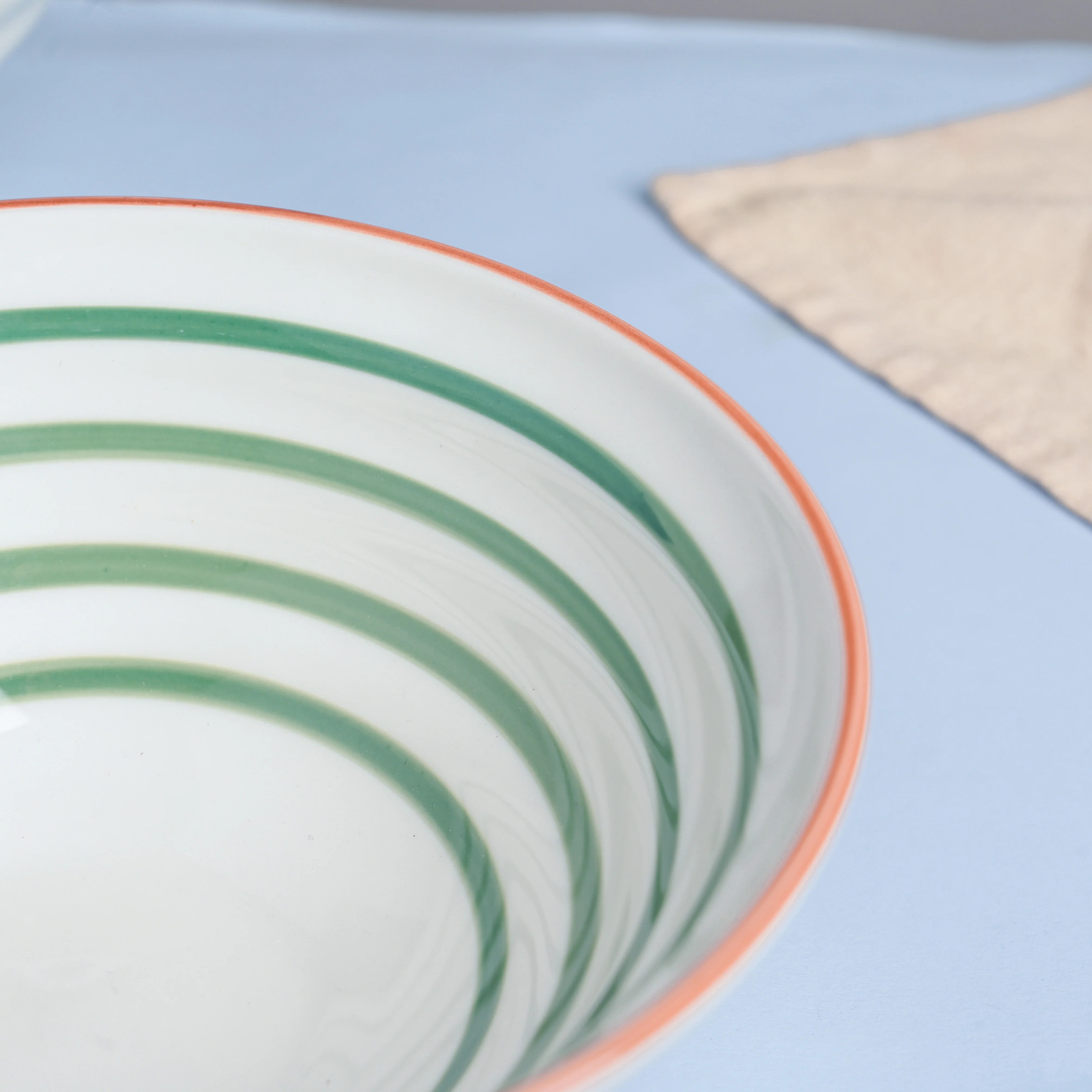 Green Illusion Ceramic Serving Bowl - Image 6